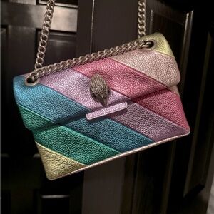Kurt Geiger Mini Kensington Crossbody Purse - Rainbow Stripe